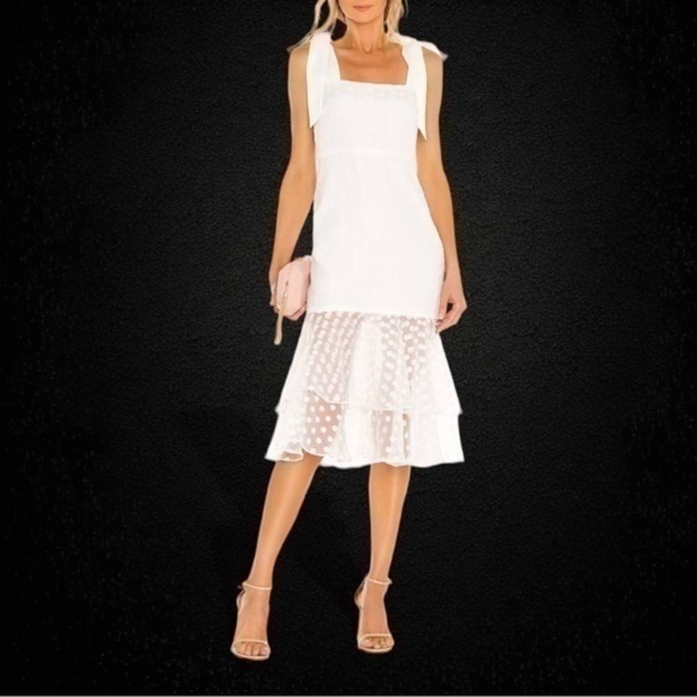 Lovers and Friends Day Keeper Midi Dress in White